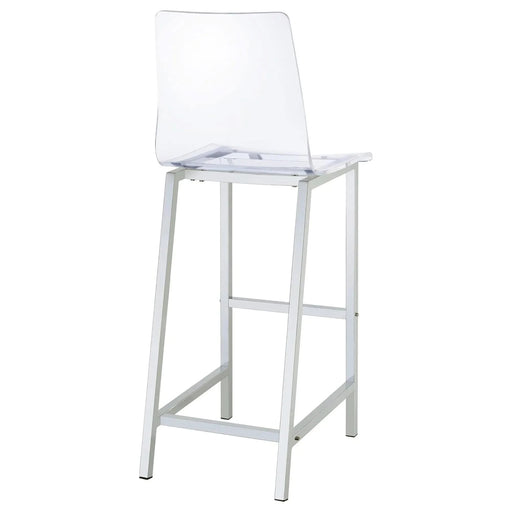 Clear and Chrome Bar Stools (Set of 2) Default -DTYStore