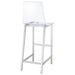 Clear and Chrome Bar Stools (Set of 2) Default -DTYStore