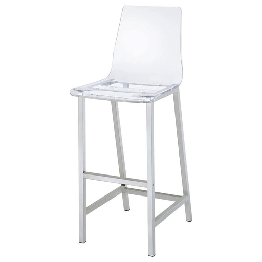 Clear and Chrome Bar Stools (Set of 2) Default -DTYStore