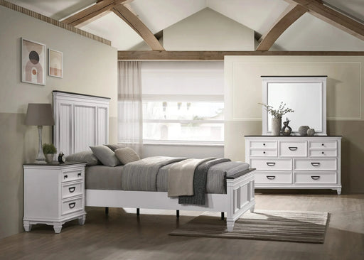 Clelane Wood Bedroom 5 piece Set with Shiplap Panel Queen Bed, Dresser, Mirror, Nightstand, and Chest Default -DTYStore