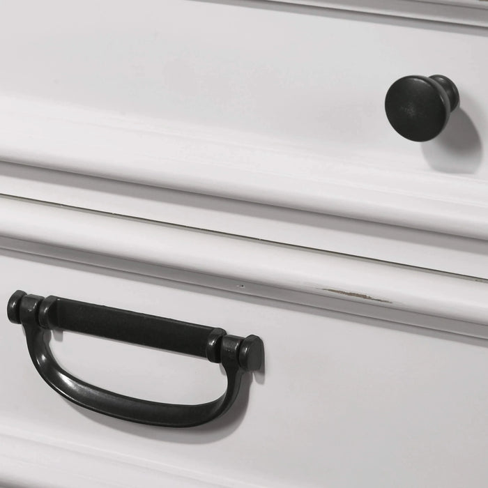 Clelane Wood Bedroom 6 piece Set with Shiplap Panel Queen Bed, Dresser, Mirror, Two Nightstands, and Chest Default -DTYStore