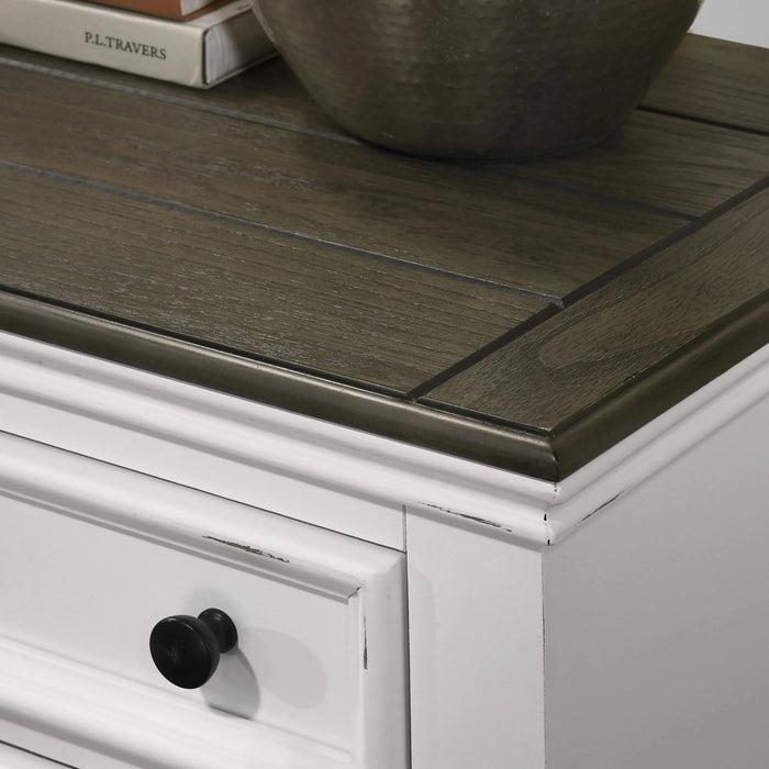 Clelane Wood Bedroom Set with Shiplap Panel King Bed, Dresser, Mirror, and two Nightstands Default -DTYStore