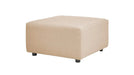 Cleo 30.5' Modular Upholstered Patio Ottoman, Almond Beige Axroma Olefin Default -DTYStore