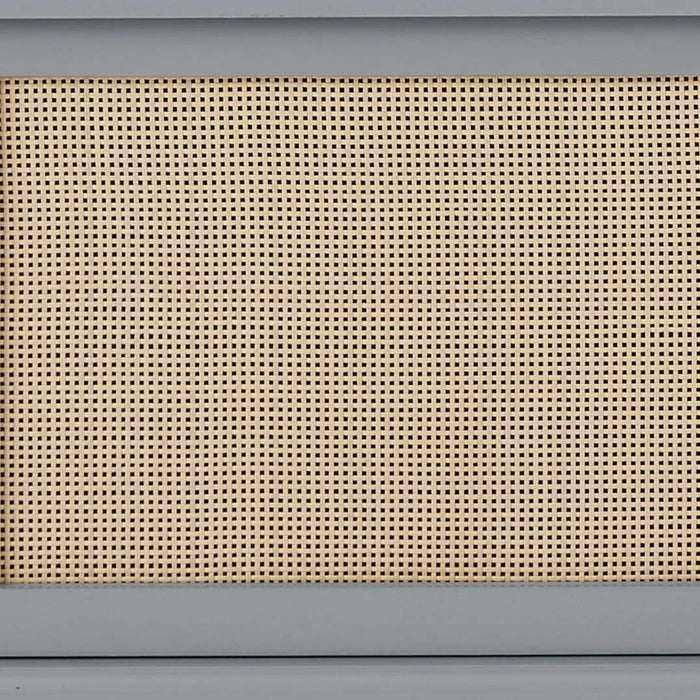 Clothes hanger Hall Tree Storage Bench Shoe Rack for Entryway, Hall Tree with Bench and Shoe Storage, Hall Tree Entryway Bench with Rattan Door Gray, 40.16'W*18.58'D*64.17'H Default -DTYStore