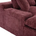 Cloud Sectional Sofa 107.9' Upholstered Sofa Couch with Double-layer Cushion and Side Pockets, Red Chenille Default -DTYStore