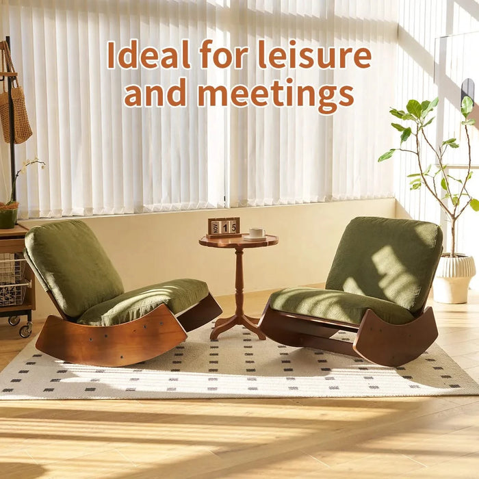 Comfortable Glider Rocking Chair, High-Quality Upholstery Glider Chair, Solid Wood Frame, Perfect for Multiple Settings Accent Reading Chair for Bedroom,Living Room,Nursery Default -DTYStore