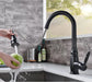 Commercial Black Kitchen Faucet with Pull out Sprayer, Single Handle Single Lever Kitchen Sink Faucet- DTY Store