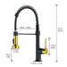 Commercial Black and Gold Kitchen Faucet with Pull Down Sprayer, Single Handle Single Lever Kitchen Sink Faucet - DTY Store