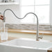 Commercial Brushed Nickel Kitchen Faucet with Pull out Sprayer, Single Handle Single Lever Kitchen Sink Faucet - DTY Store