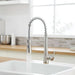 Commercial Brushed Nickel Kitchen Faucet with Pull out Sprayer, Single Handle Single Lever Kitchen Sink Faucet - DTY Store