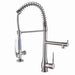 Commercial Kitchen Faucet Pull Down Sprayer Brushed Nickel Single Handle Kitchen Sink Faucet Default -DTYStore