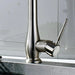 Commercial Kitchen Faucet Pull Down Sprayer Brushed Nickel Single Handle Kitchen Sink Faucet Default -DTYStore