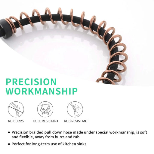 Commercial Kitchen Faucet with Pull Down Sprayer, Single Handle Single Lever Kitchen Sink Faucet Default -DTYStore