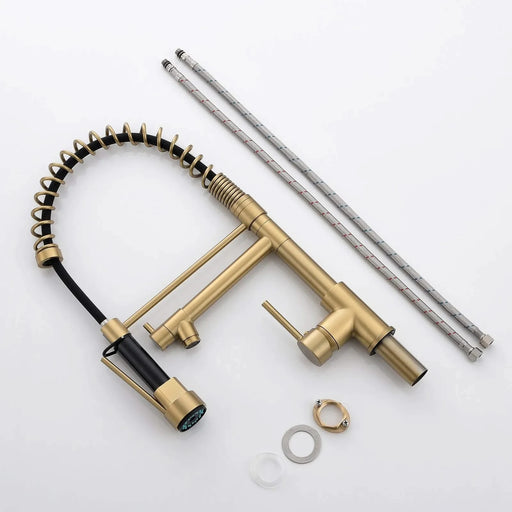 Commercial Kitchen Faucet with Pull Down Sprayer, Single Handle Single Lever Kitchen Sink Faucet Default -DTYStore