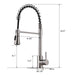 Commercial Kitchen Sink Faucet with Deck Plate Brushed Nickel - DTY Store