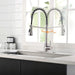 Commercial Kitchen Sink Faucet with Deck Plate Brushed Nickel - DTY Store