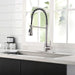 Commercial Kitchen Sink Faucet with Deck Plate Brushed Nickel - DTY Store