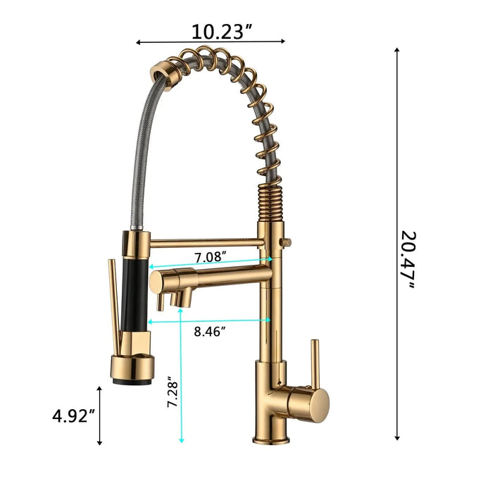 Commercial Pull Down Kitchen Sink Faucet Single Handle Modern Kitchen Faucets - DTY Store