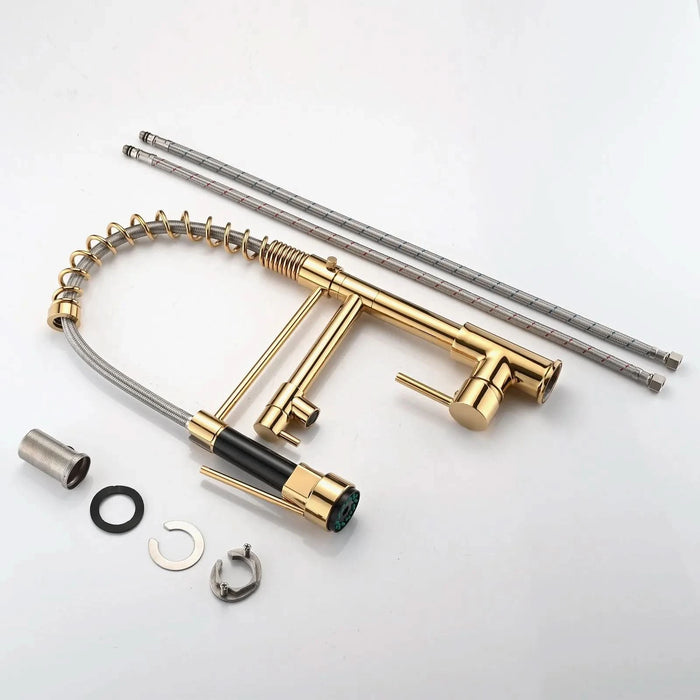 Commercial Pull Down Kitchen Sink Faucet Single Handle Modern Kitchen Faucets - DTY Store