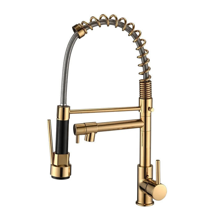 Commercial Pull Down Kitchen Sink Faucet Single Handle Modern Kitchen Faucets - DTY Store