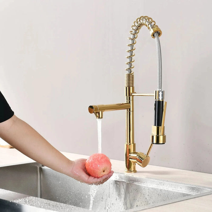 Commercial Pull Down Kitchen Sink Faucet Single Handle Modern Kitchen Faucets - DTY Store