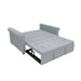 Compact Gray Velvet Loveseat with Trundle-Style Sleeper and Storage Pocket Default -DTYStore