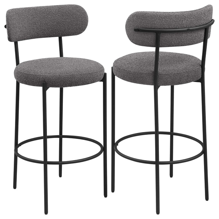 Concord Grey Boucle Upholstered Bar Chair (Set of 2) Default -DTYStore