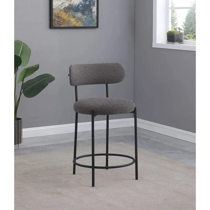 Concord Grey Boucle Upholstered Counter Chair (Set of 2) Default -DTYStore