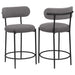 Concord Grey Boucle Upholstered Counter Chair (Set of 2) Default -DTYStore