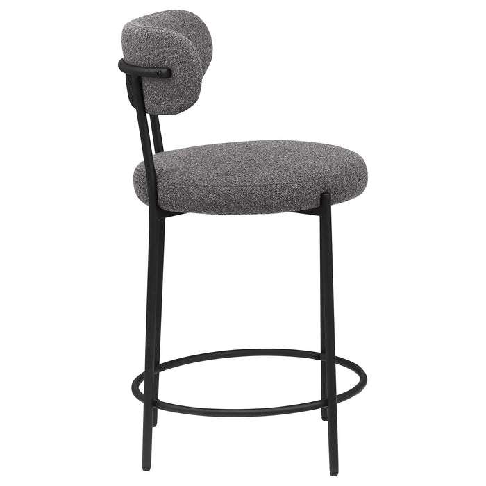 Concord Grey Boucle Upholstered Counter Chair (Set of 2) Default -DTYStore