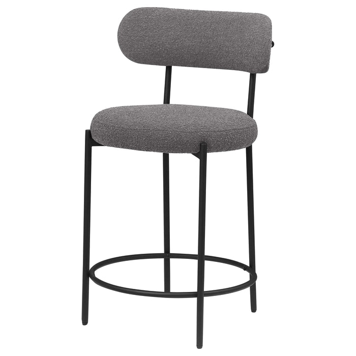 Concord Grey Boucle Upholstered Counter Chair (Set of 2) Default -DTYStore