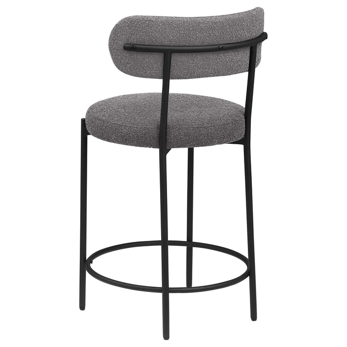 Concord Grey Boucle Upholstered Counter Chair (Set of 2) Default -DTYStore