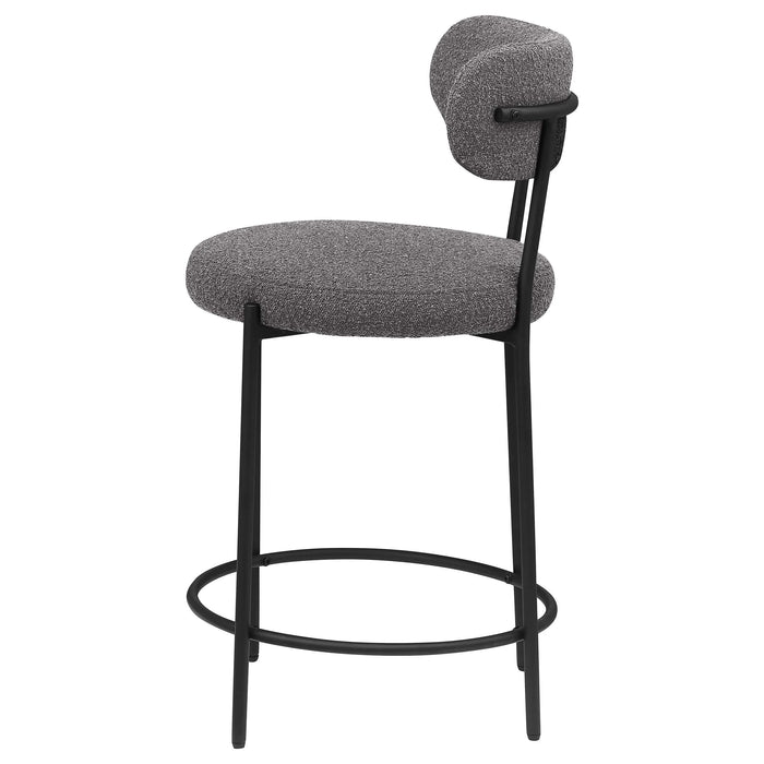 Concord Grey Boucle Upholstered Counter Chair (Set of 2) Default -DTYStore