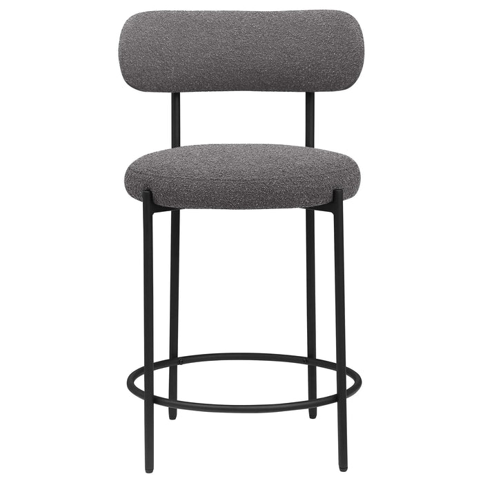 Concord Grey Boucle Upholstered Counter Chair (Set of 2) Default -DTYStore