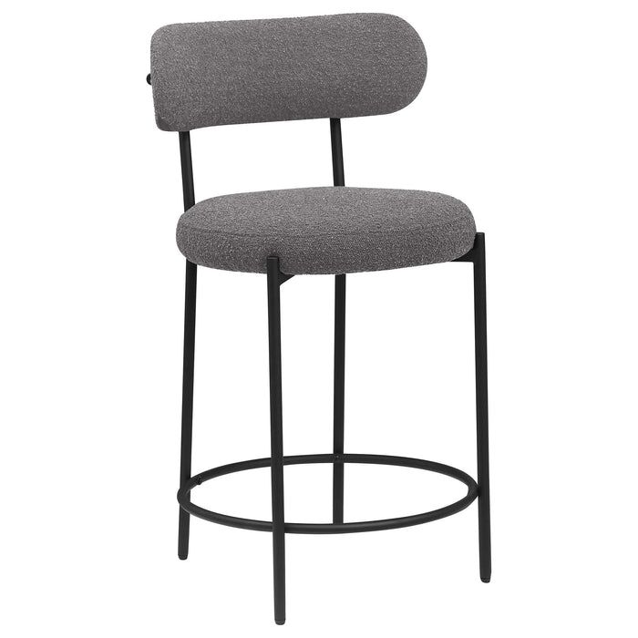 Concord Grey Boucle Upholstered Counter Chair (Set of 2) Default -DTYStore
