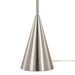 Cone 64' Contemporary Metal Floor Lamp in Brushed Nickel with White Linen Shade from Grandview Gallery by LumiSource Default -DTYStore
