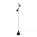 Cone 65' Contemporary Metal Floor Lamp in Plated Nickel with A Black Faux Marble Metal Base by LumiSource Default -DTYStore