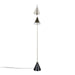 Cone 65' Contemporary Metal Floor Lamp in Plated Nickel with A Black Faux Marble Metal Base by LumiSource Default -DTYStore