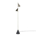 Cone 65' Contemporary Metal Floor Lamp in Plated Nickel with A Black Faux Marble Metal Base by LumiSource Default -DTYStore