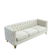 {Contact us for 3D modeling} Velvet Sofa for Living Room,Buttons Tufted Square Arm Couch, Modern Couch Upholstered Button and Metal Legs, Sofa Couch for Bedroom, Beige Velvet(W834S00023) Default -DTYStore