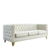 {Contact us for 3D modeling} Velvet Sofa for Living Room,Buttons Tufted Square Arm Couch, Modern Couch Upholstered Button and Metal Legs, Sofa Couch for Bedroom, Beige Velvet(W834S00023) Default -DTYStore