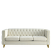 {Contact us for 3D modeling} Velvet Sofa for Living Room,Buttons Tufted Square Arm Couch, Modern Couch Upholstered Button and Metal Legs, Sofa Couch for Bedroom, Beige Velvet(W834S00023) Default -DTYStore