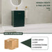 Contemporary 24' Freestanding Bathroom Vanity with White Resin Sink & Soft-Close Doors in Dark Green Plywood Default -DTYStore