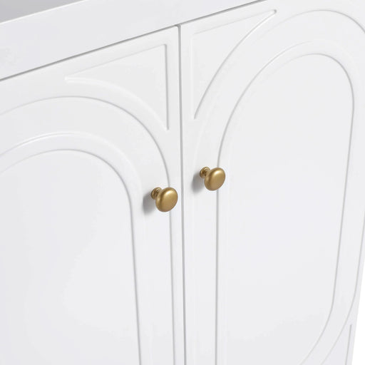 Contemporary 30' Freestanding Bathroom Vanity with Soft-Close Cabinet Doors in White Plywood,Excluding Sink Default -DTYStore