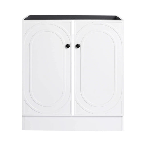 Contemporary 30' Freestanding Bathroom Vanity with Soft-Close Cabinet Doors in White Plywood,Excluding Sink Default -DTYStore