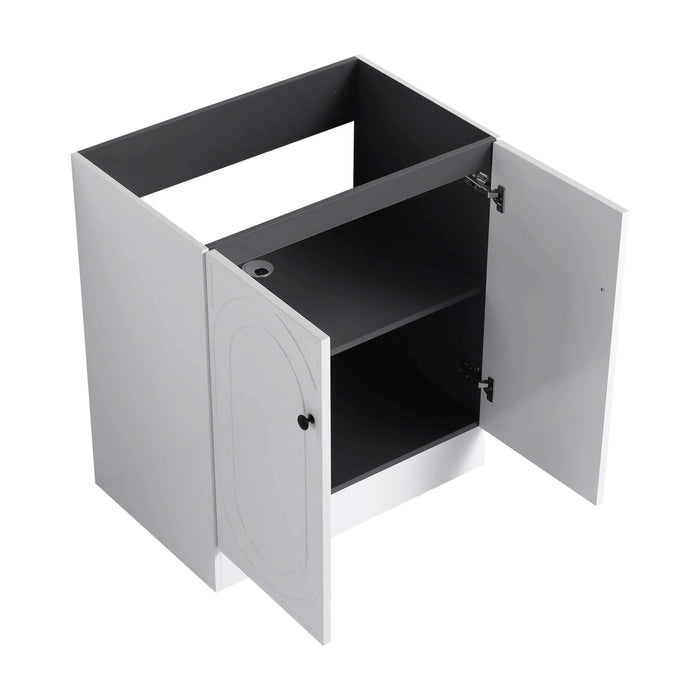 Contemporary 30' Freestanding Bathroom Vanity with Soft-Close Cabinet Doors in White Plywood,Excluding Sink Default -DTYStore