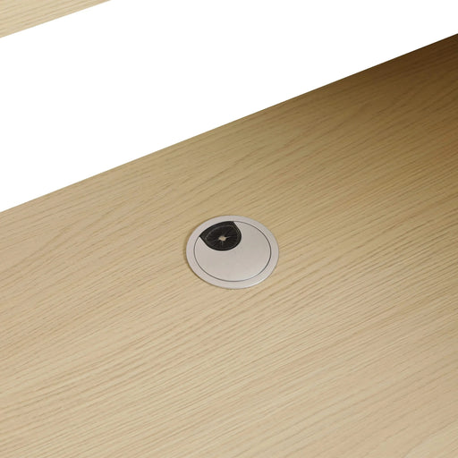 Contemporary 30' Freestanding Bathroom Vanity with White Resin Sink & Soft-Close Cabinet Doors in Oak Finish Default -DTYStore