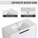 Contemporary 36' Wall Mounted Bathroom Vanity with Resin Sink & Soft-Close Doors, White Plywood Default -DTYStore