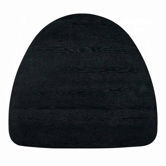 Contemporary 3pc Dining Set Black Finish Table and Side Chairs Set Padded Seat Wooden Kitchen Furniture Default -DTYStore