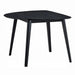 Contemporary 3pc Dining Set Black Finish Table and Side Chairs Set Padded Seat Wooden Kitchen Furniture Default -DTYStore